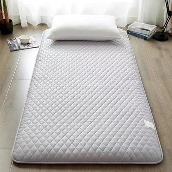 Japanse futonmatras - Slaapkussen opvouwbaar - Comfortabel slapen - Ondersteunend oprolbaar bedtopper - 90 x 200 cm - Groen — afbeelding 4