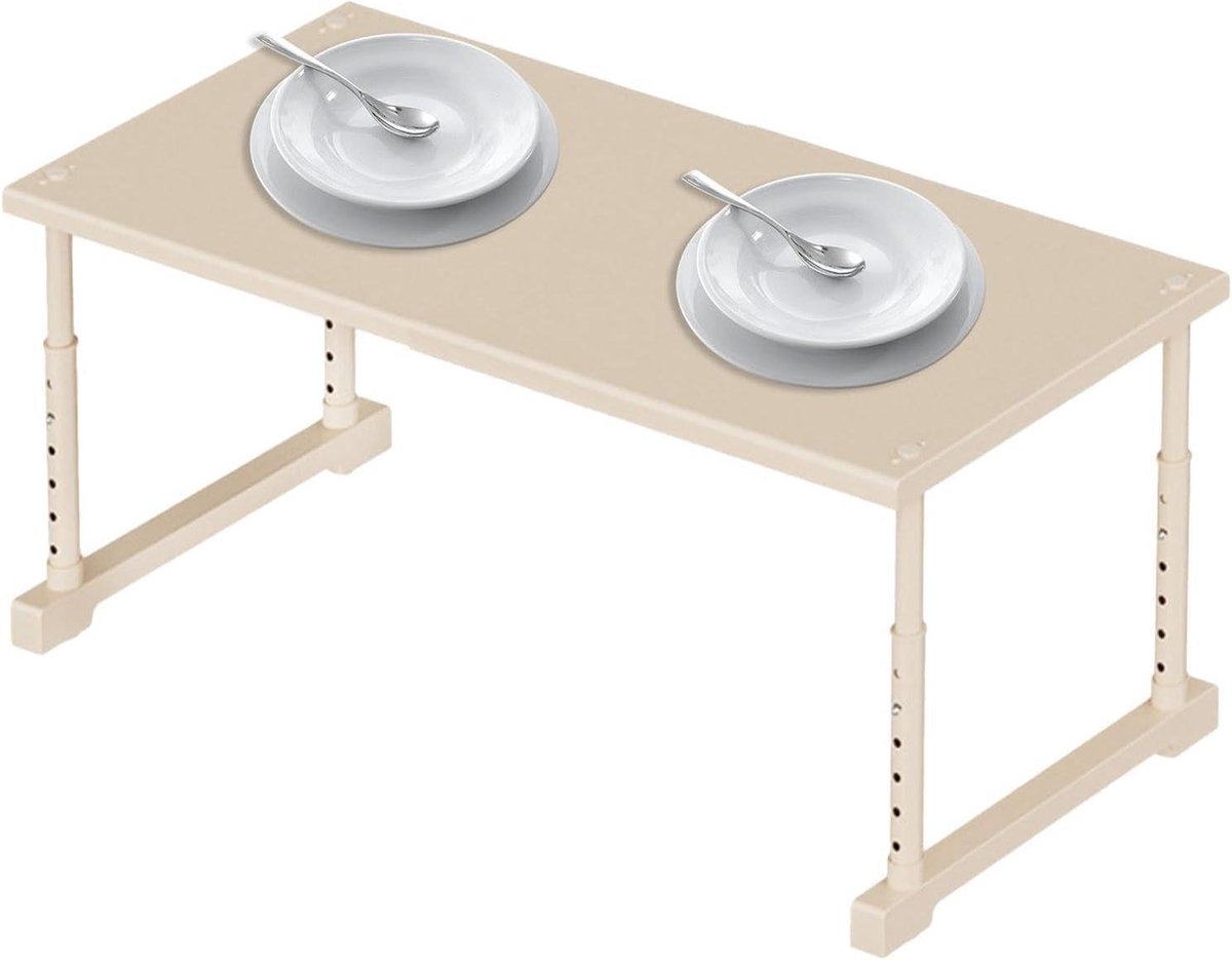 Keukenkast Planken - Kast Organizer - Thuis Organiseren - Verstelbaar Antislip - 45x5x45cm - Wit