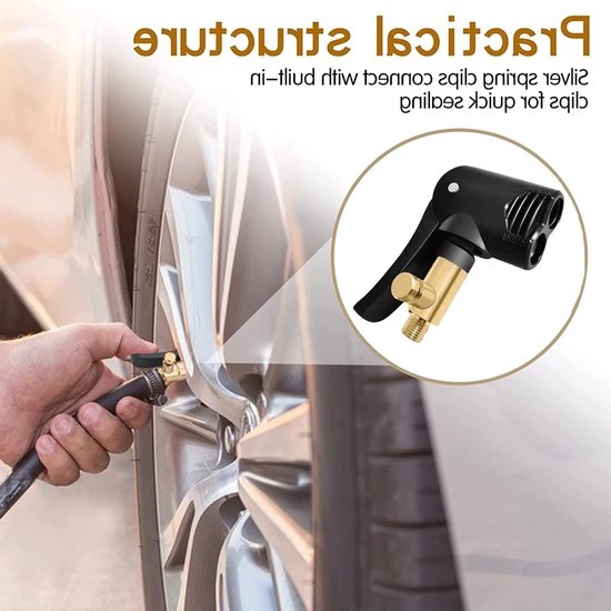 Dailygoods - Dubbel Hoofd Adapter voor Fietspomp - Ventiel Connector voor Snelle Inflatie — afbeelding 5