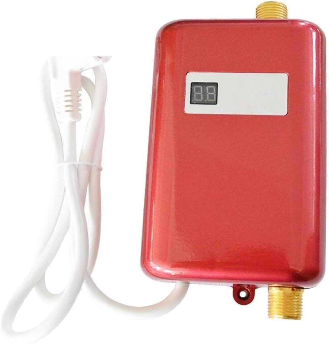 Doorstroomverwarmer - Tankloze boiler - Direct warm water - LCD temperatuurdisplay - 1.0 Gram - Rosso