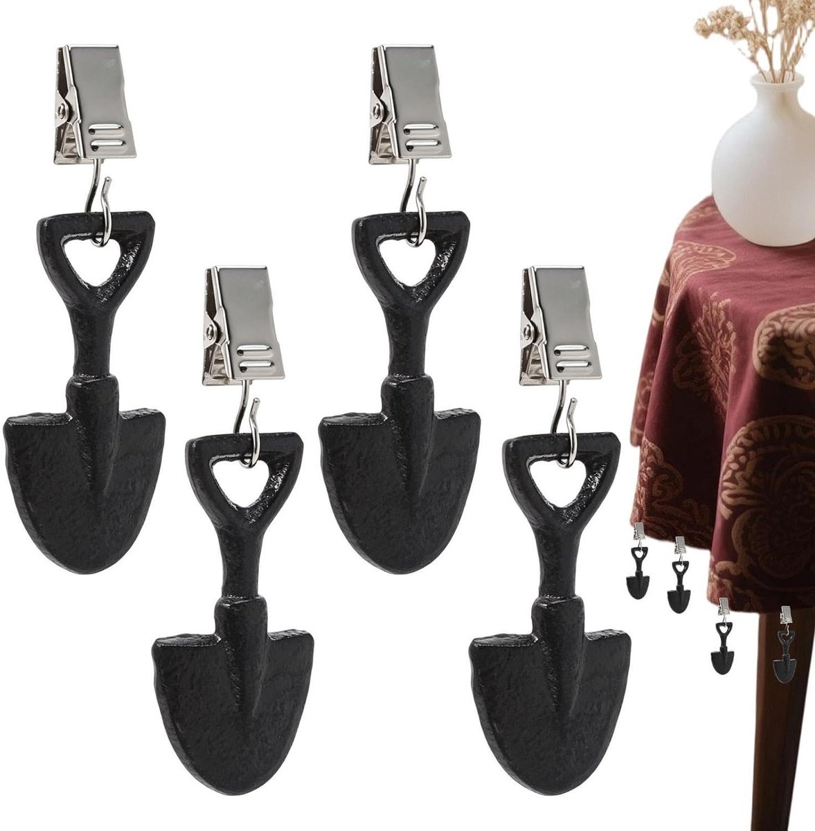 Tafelkleed Gewichten - Windclips Tafelkleed - Buiten Eten - Schepvorm Design - 4 Stuks - Metaal