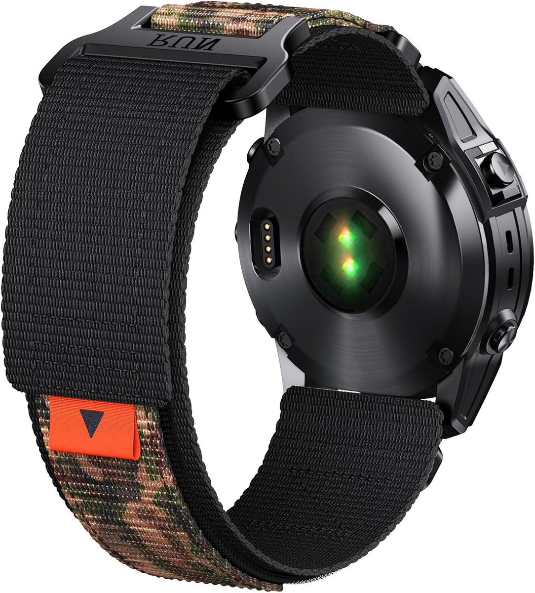 Horlogeband Nylon - Sportband Garmin - Actief Leven - Quickfit Systeem - 26mm - Zwart