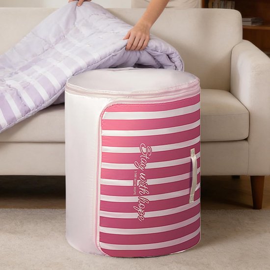 Opberghoes Dekbed - Dekbedtas Opberger - Ruimte Besparen - Compressie Ontwerp - 55 x 45 cm - Roze — afbeelding 4