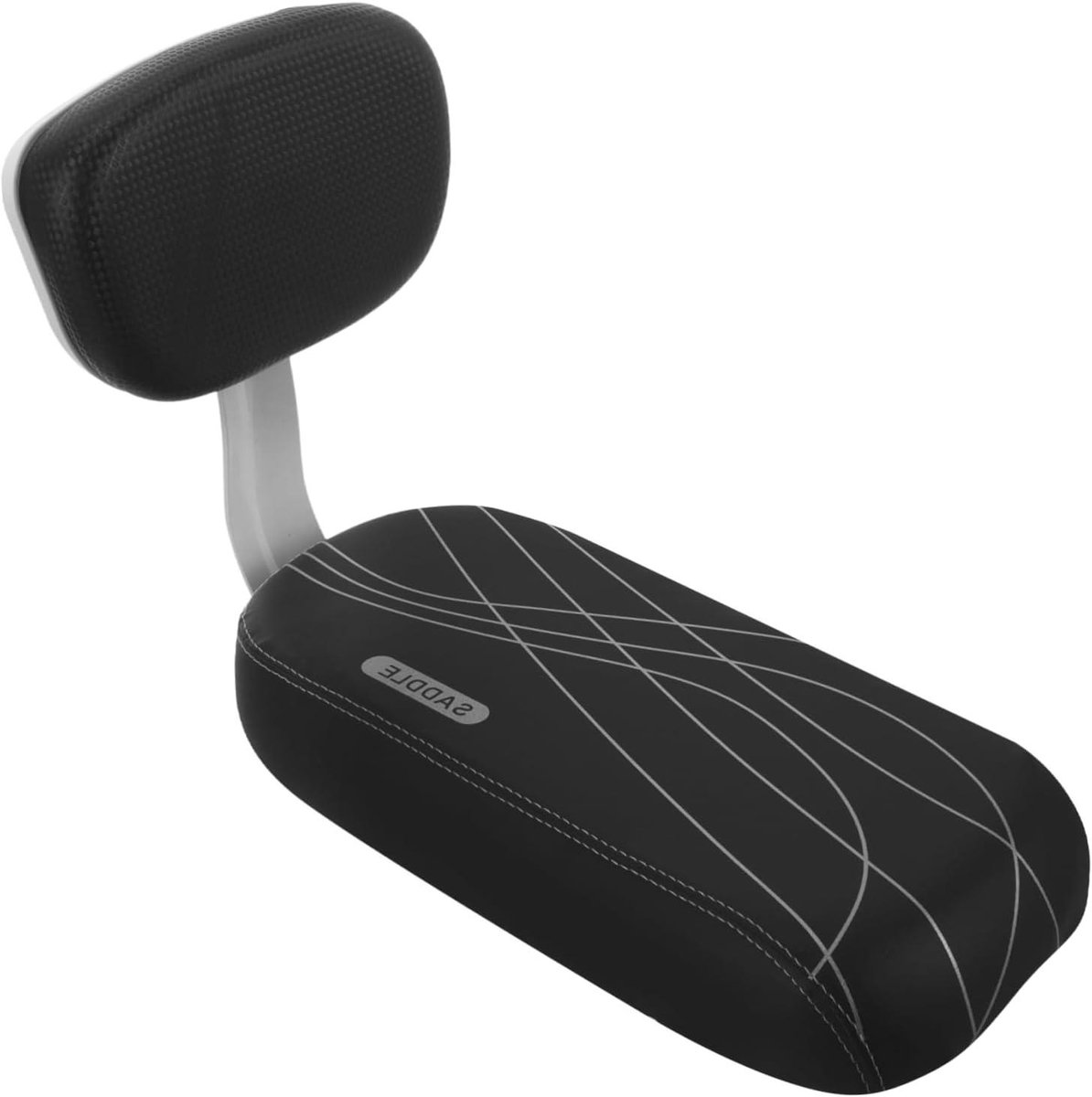 Fiets Achterzitje Kussen - Kinder Fietsstoel - Comfortabel Fietsen - Met Rugleuning - Maat M - Zwart