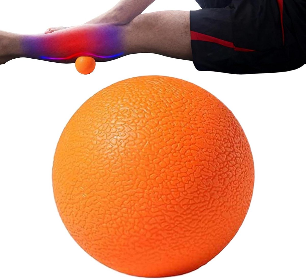 Massagebal - Spierroller Herstelbal - Spierontspanning Herstel - Sure Grip Design - 6 cm - Blauw