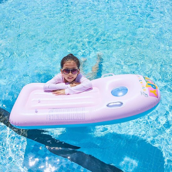 Opblaasbaar loungebed - Zwemligmat PVC - Waterontspanning Zomer - Verbeterde Stabiliteit - 119 x 58 cm - Roze — afbeelding 5