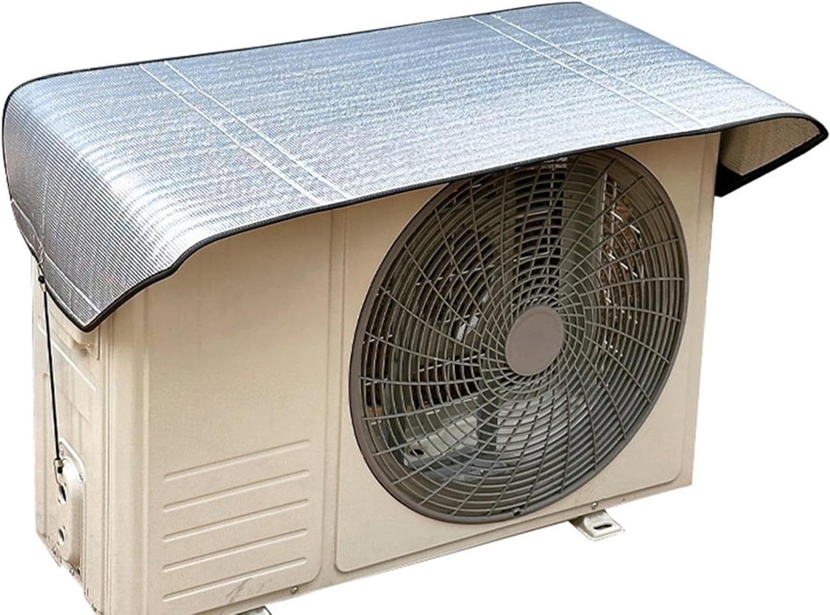 Airconditioning Buitenafdekking - AC Cover Buiten - Bescherming Apparaat - Waterdicht Aluminiumfolie - 110 x 45 cm - Zilver