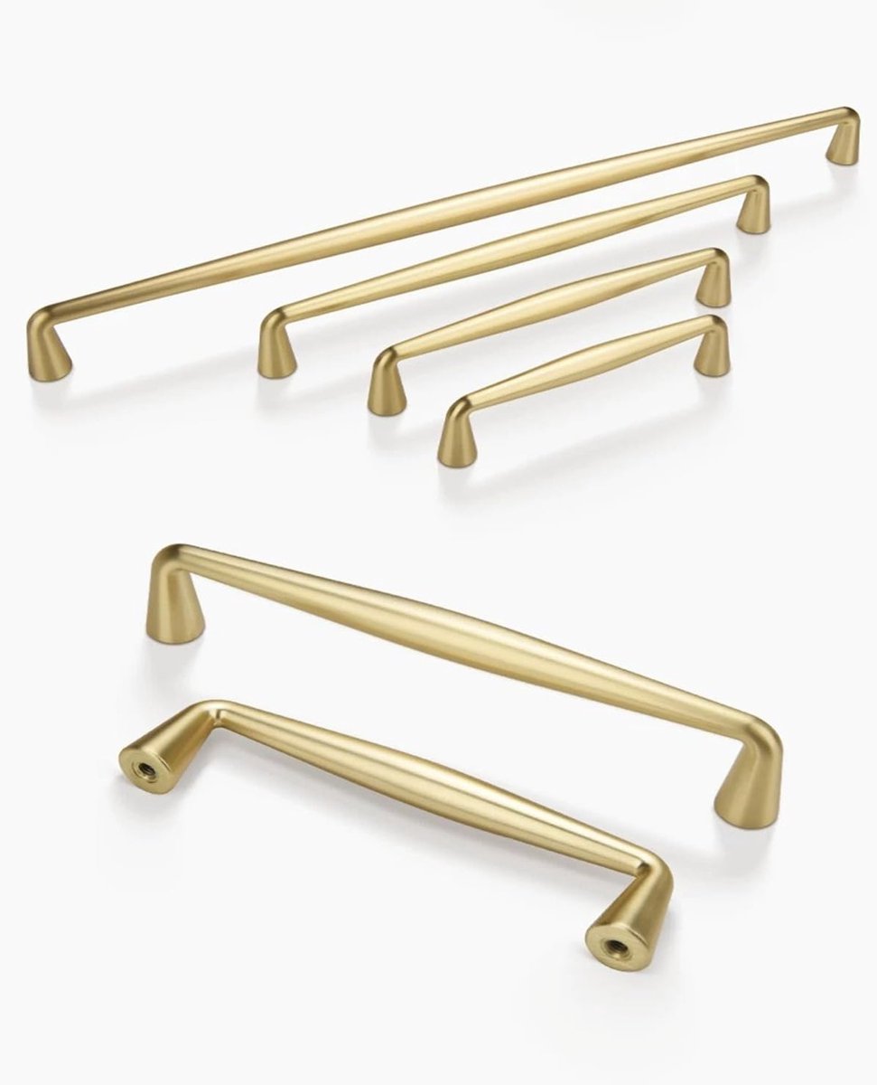 Set van 6 vintage gouden keukenkasthandgrepen - stijlvolle kasthandgrepen met gatafstand van 128 mm, perfect voor renovatie en interieurstyling