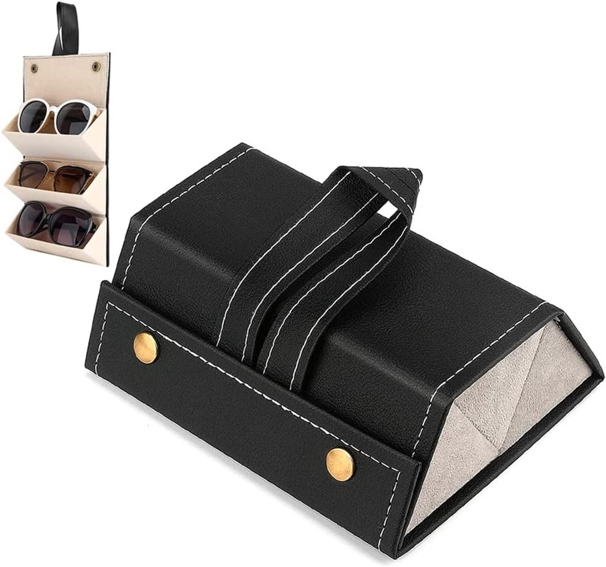 Duurzame en Stijlvolle Hardcase Brilhoes voor Zonnebrillen en Optische Brillen, Geschikt voor Dames en Heren, Perfect voor Reizen en Bescherming