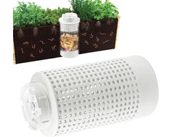 Compostbak - Wormenhotel Bak - Organisch Afval Verwerken - Natuurlijke Thermische Controle - 32x18x18 cm - Zwart