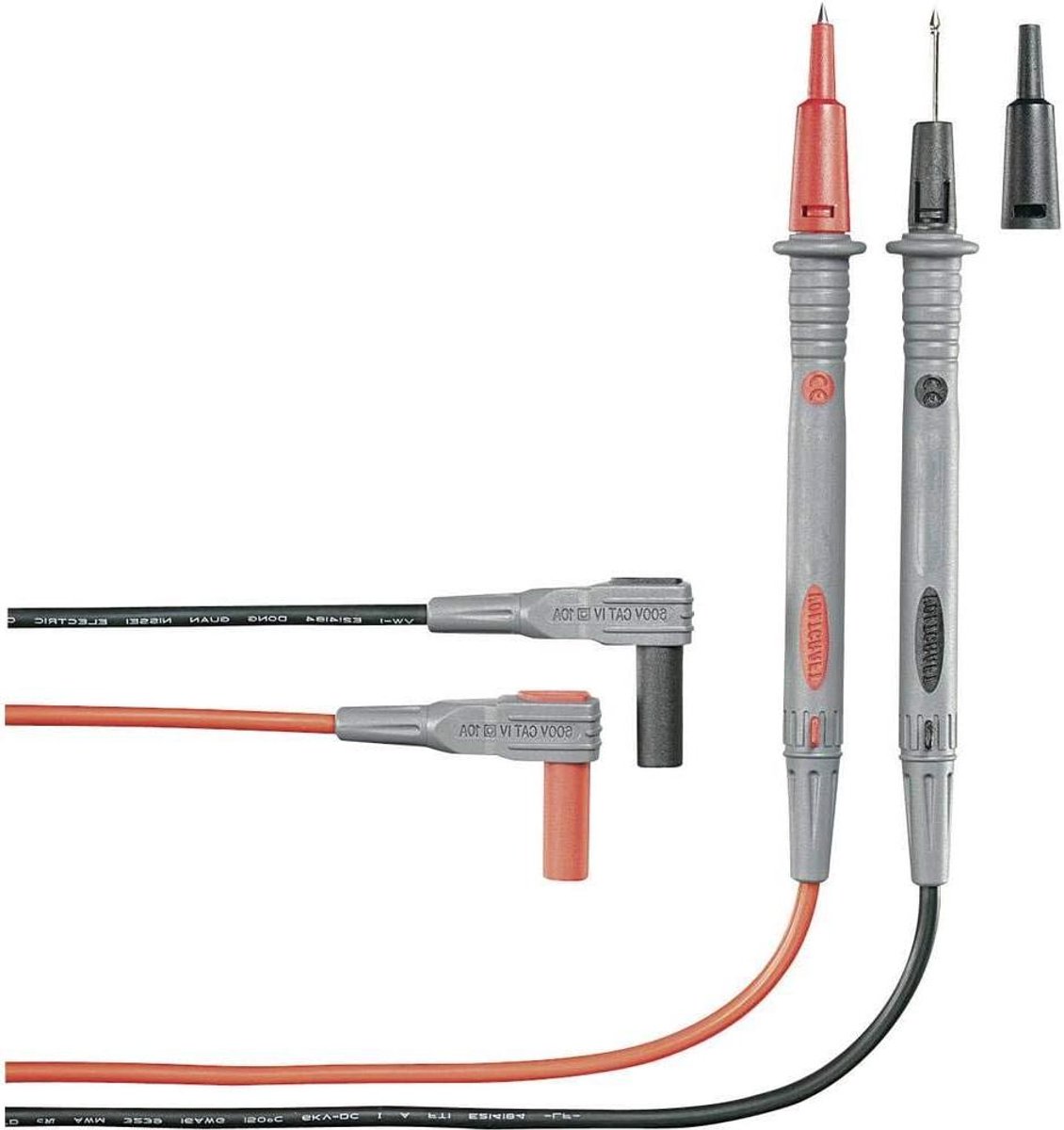 Veiligheidsmeetsnoeren - Meetkabels - Multimeter Gebruik - Cat IV 600 V - 1.20 m - Zwart Rood