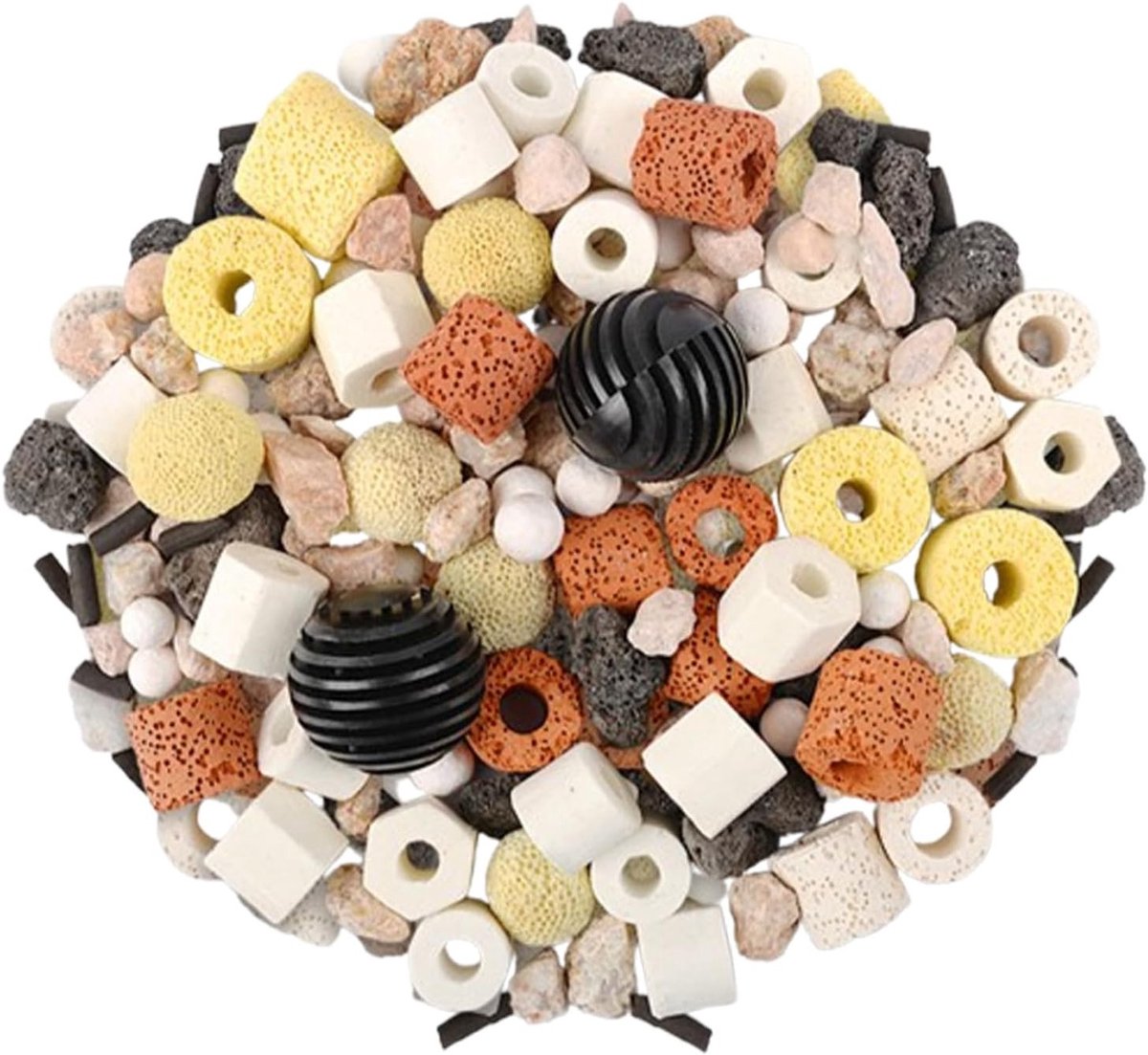Effectieve Aquarium Filter Media voor Biologische Filtratie, 12-in-1 Oplossing voor Vijvers en Fonteinen met Porous Filter Technologie