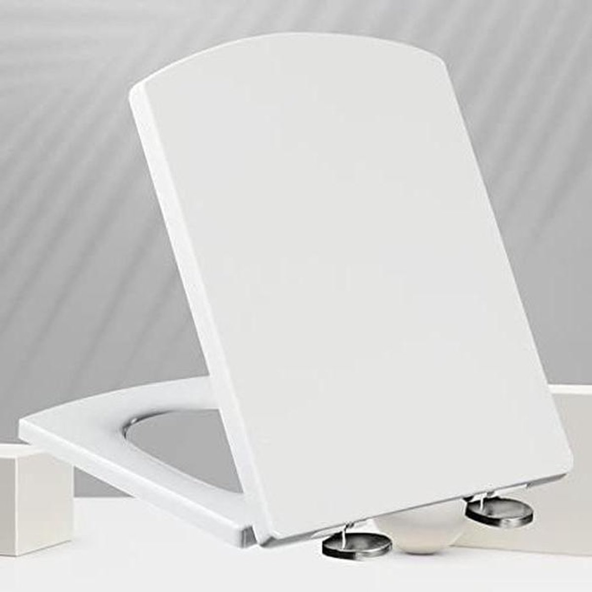 Toiletbril - Toiletdeksel WC - Hygiënisch Werken - Softclose en snelsluiting - 37x47cm - Wit