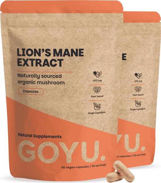 GOYU® - Lion's Mane Extract Capsules 400 mg Combipack 120