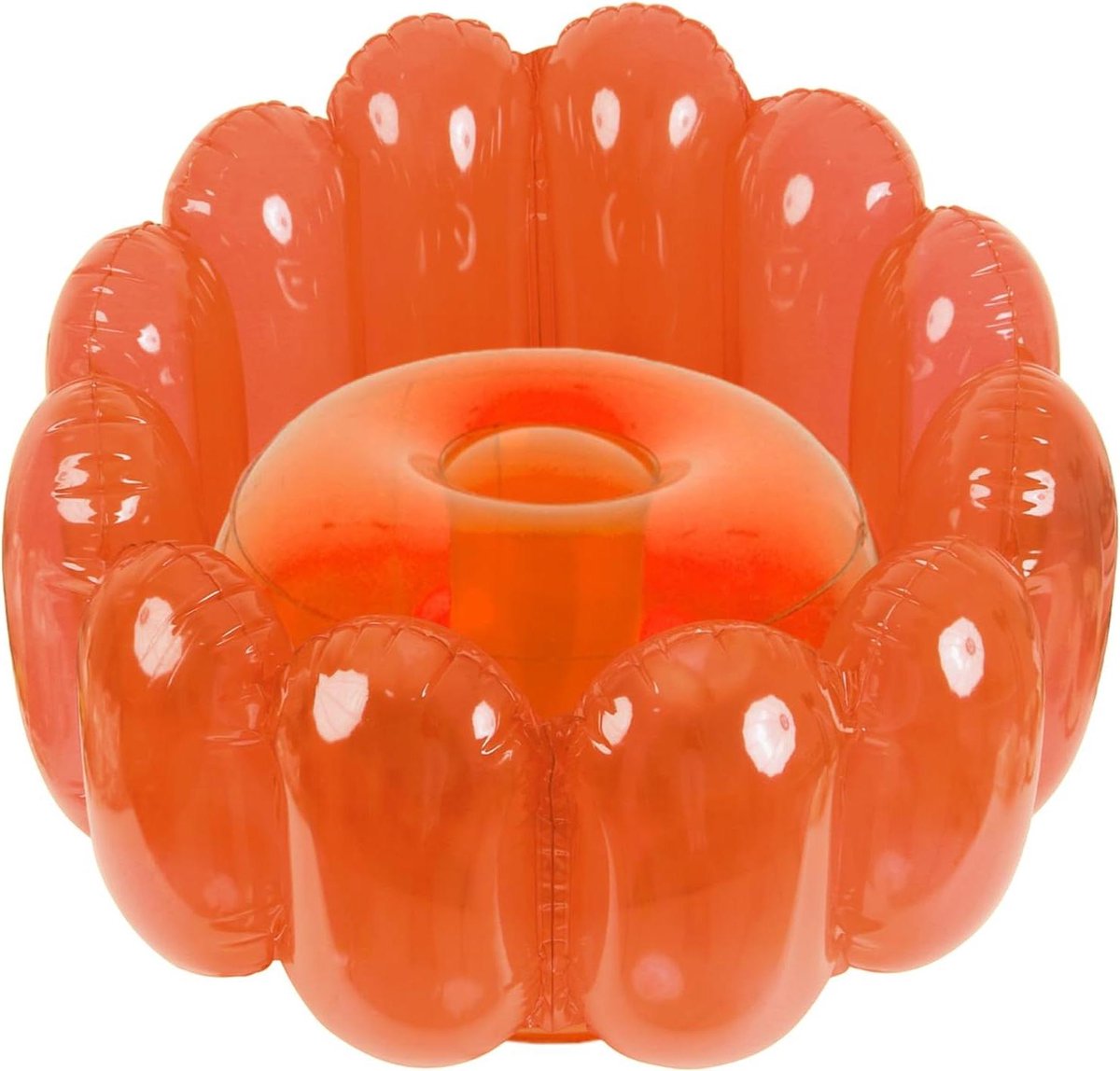 Opblaasbare bank - Zitje - Buitenfeesten - Draagbaar en snel - 75 x 56 cm - Oranje