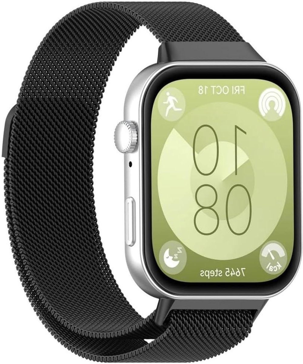 Reservearmband smartwatch - Metalen band - Actieve levensstijl - Magneetsluiting - Verstelbaar - Zilver