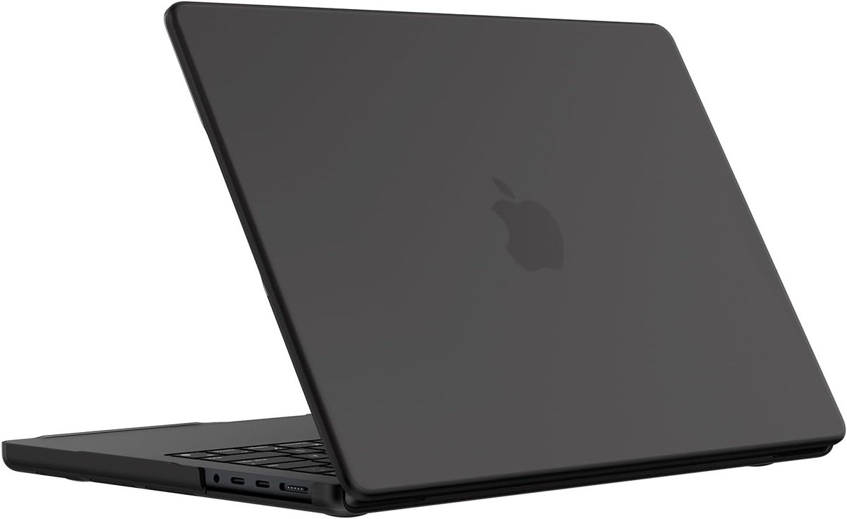 Beschermende Hard Shell Cover voor Macbook Pro 16 inch met Touch ID, Matte Zwarte Afwerking, Duurzaam en Stijlvol Design