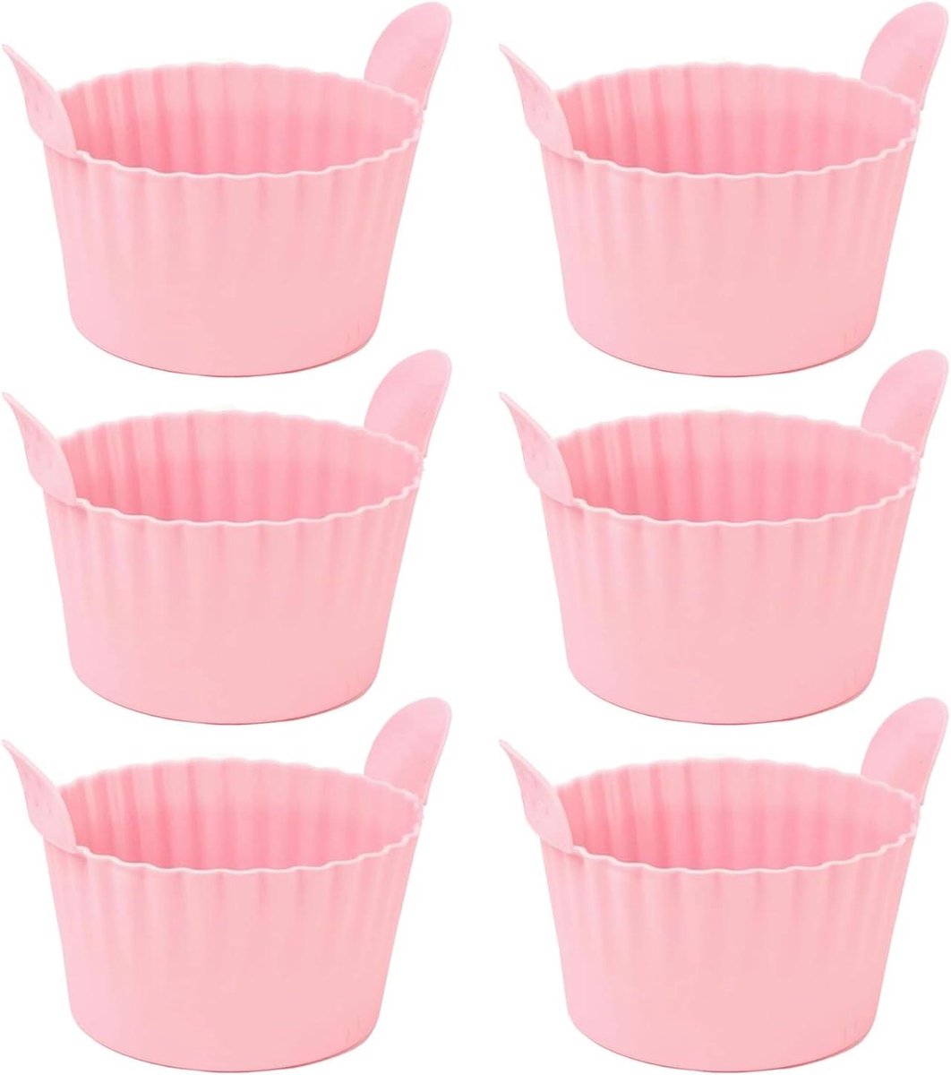 Airfryer Cupcake Pan - Siliconen Muffin Vormen - Bakken en Koken - Herbruikbaar Non-Stick - 6 stuks - Enkele Attribuut