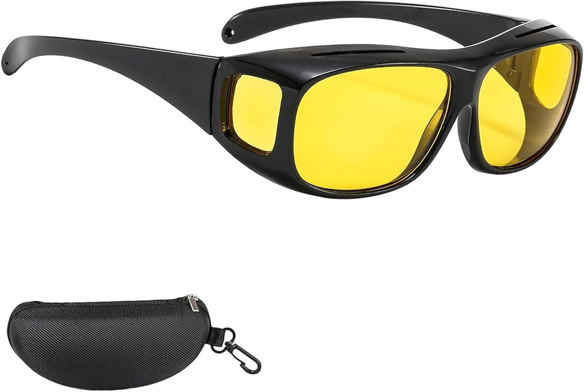 Nachtzichtbril voor automobilisten - gepolariseerde, anti-glare zonnebril voor mannen en vrouwen, ideaal voor veilig rijden in het donker