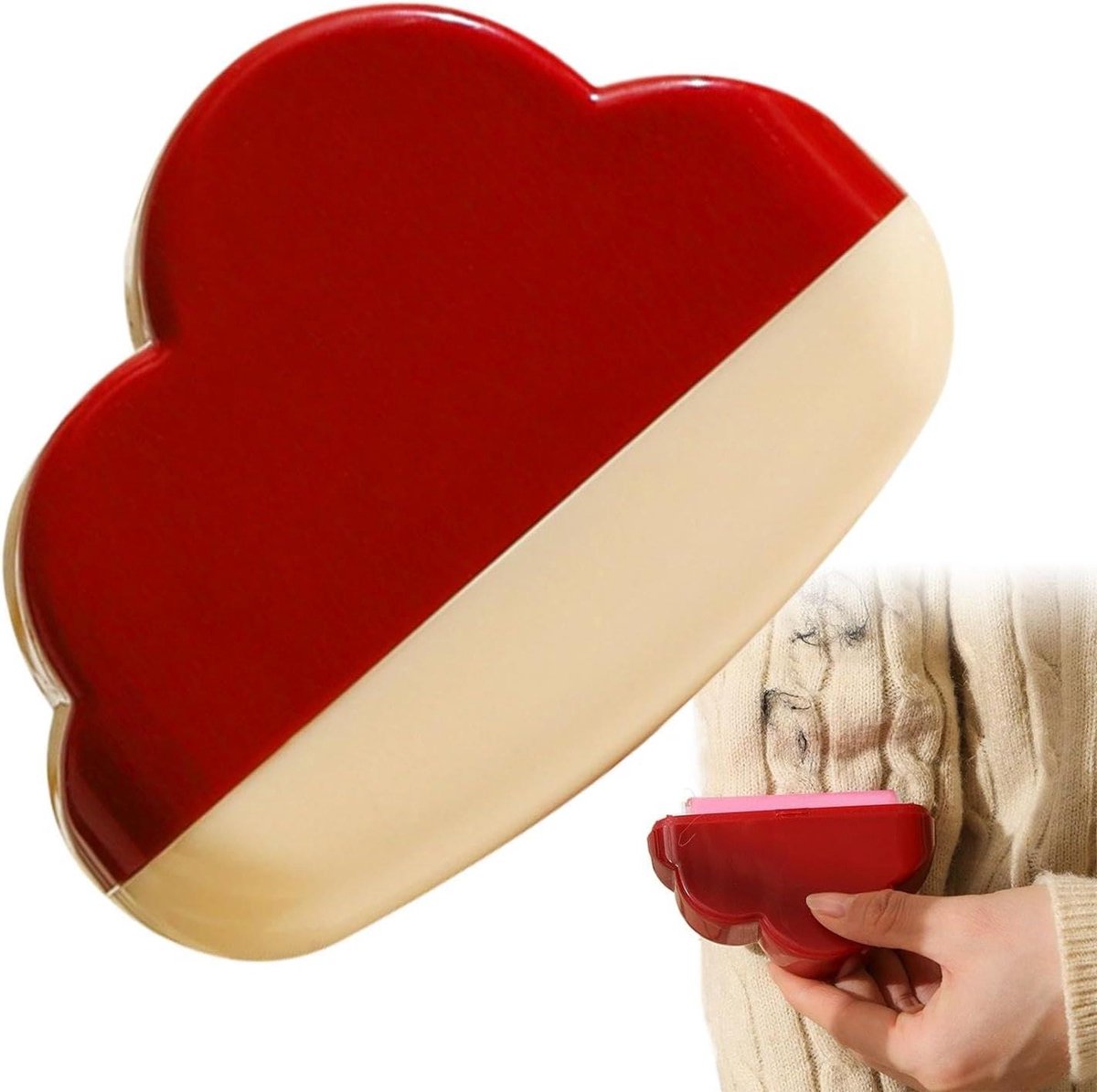 Pluizenroller Kleding - Pluisverwijderaar Herbruikbaar - Kleding Reinigen - Wasbaar Ontwerp - 98 x 75 x 25 cm - Rood