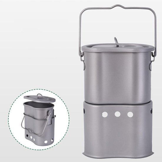 Camping Kooktoestel - Draagbaar Gasstel - Outdoor Koken - Inclusief Pan - Compact Lichtgewicht van Merkloos — afbeelding 5