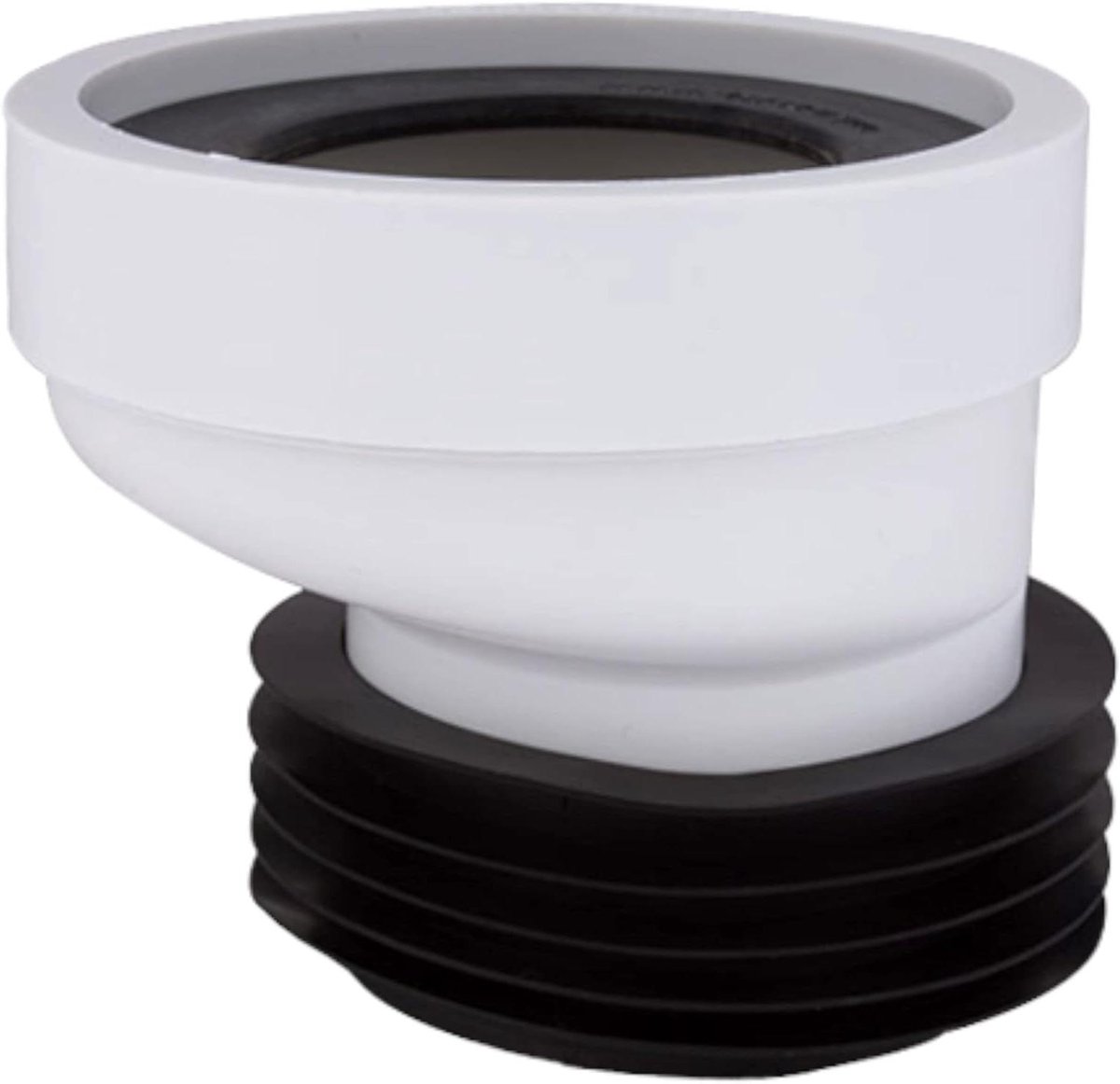 Toilet Aansluitstuk - Afvoer Verbinding - Toilet Aansluiten - Met Rubberen Afdichting - 20 mm Verschuiving - Wit