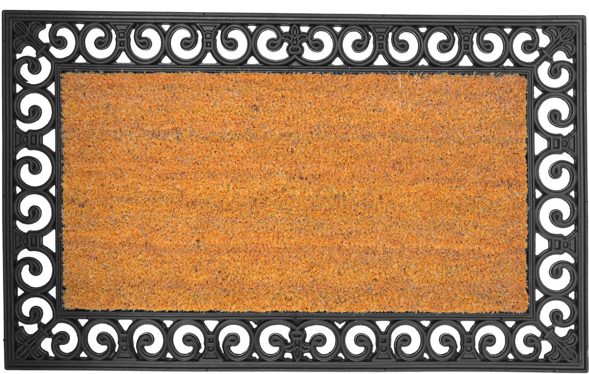 Deurmat kokos - met rand 75x45 cm - antislip