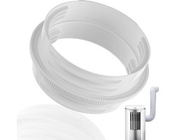 Afvoerslang Adapter - Slang Aansluiting - Airco Onderdeel - 13cm Binnen 15cm Buiten - 19.8 x 14.5 cm - Wit