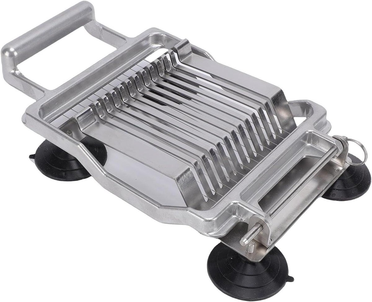 Blok Kaas Snijder - Kaasschaaf Aluminium - Kaas Snijden - Antislip Basis - 29x11cm - Grijs