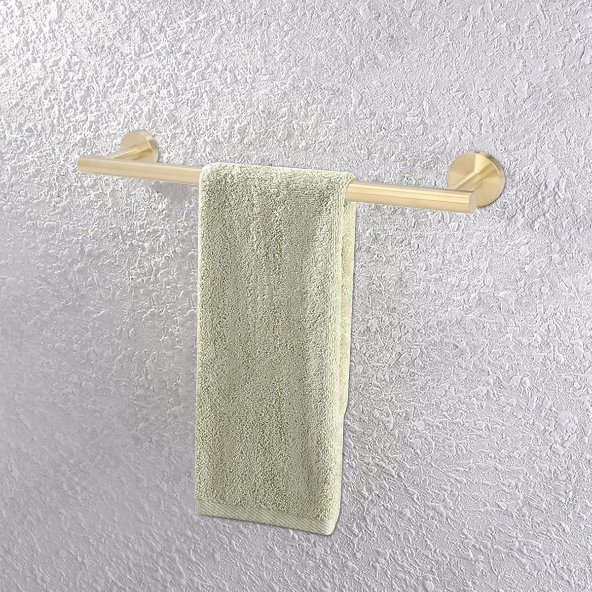 Handdoekstang Badkamer - Handdoekhouder Wandmontage - Handdoeken Ophangen - Roestvrij Staal - ca. 45 cm - Goudkleurig