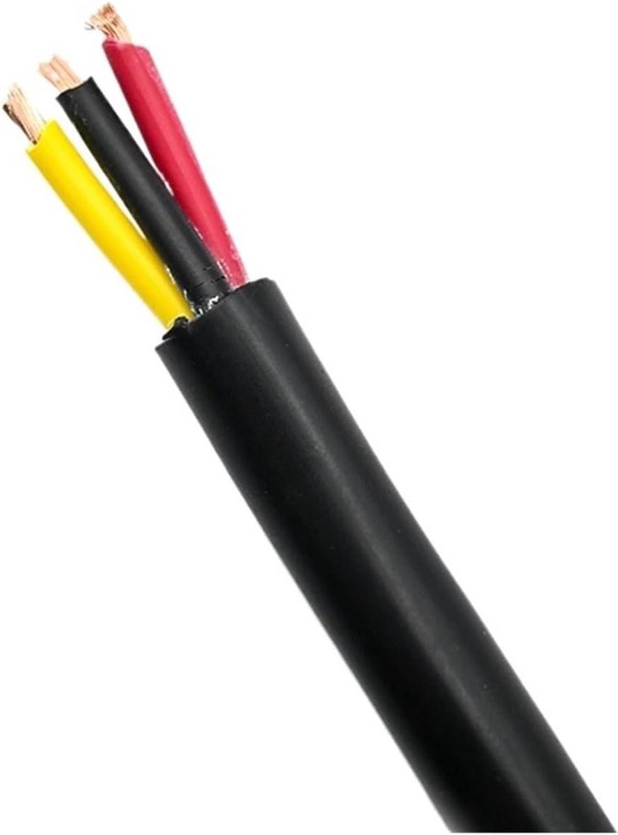 Wisselstroomkabel - Elektrisch Verlengsnoer - Verlichting Installeren - Flexibele PVC Kabel - 10 meter - Zwart