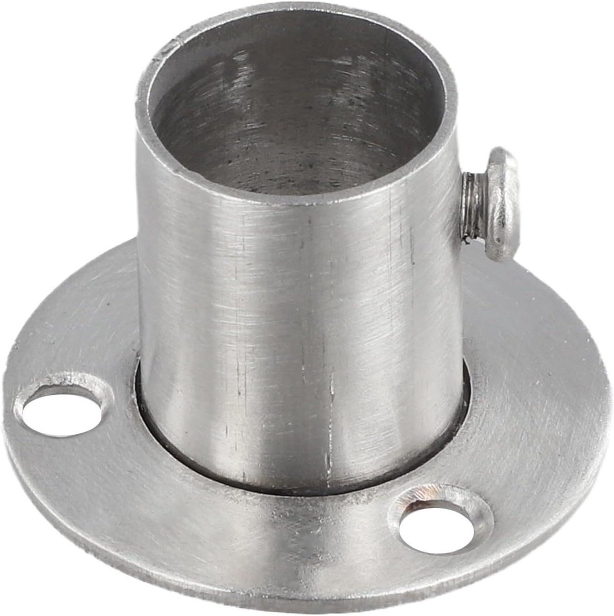 Wandanker Flens - Buisbevestiging Muur - Ronde Buis Monteren - Met Borgschroef - 19 mm Binnendiameter - Zilver