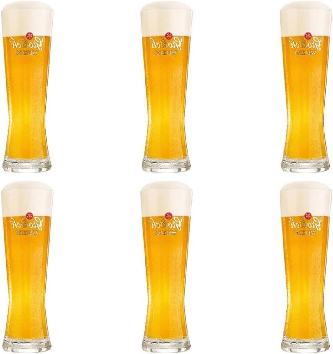 Weizenbier Glazen - Bierglazen Set - Bier Proeven - Klassiek Model - 6 x 50 cl - Transparant