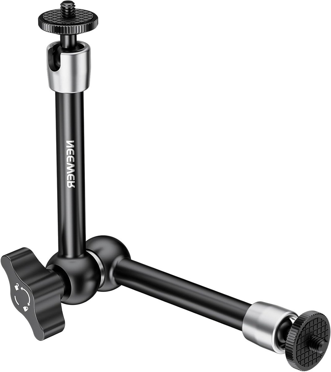 Verstelbare 25cm Frictiearm met 0.1cm Schroef, Geschikt voor Camera Accessoires zoals Flitsers, LED Lichten en Microfoons, Maximaal Draagvermogen 2kg