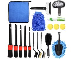 KAD® Autowasborstel - Auto Wassen - Voor Auto, Caravan & Ramen - Autowasborstels - Blauw - 28cm x 21cm x 11cm