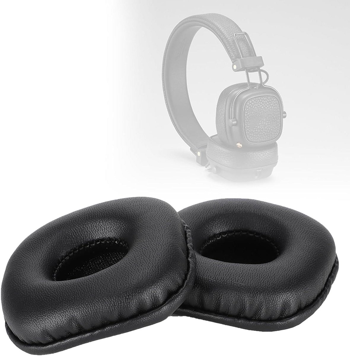 Vervangende Oorkussens - Hoofdtelefoonhoezen - Muziek Luisteren - Verbeterde Basweergave - Ca. 65cm - Zwart
