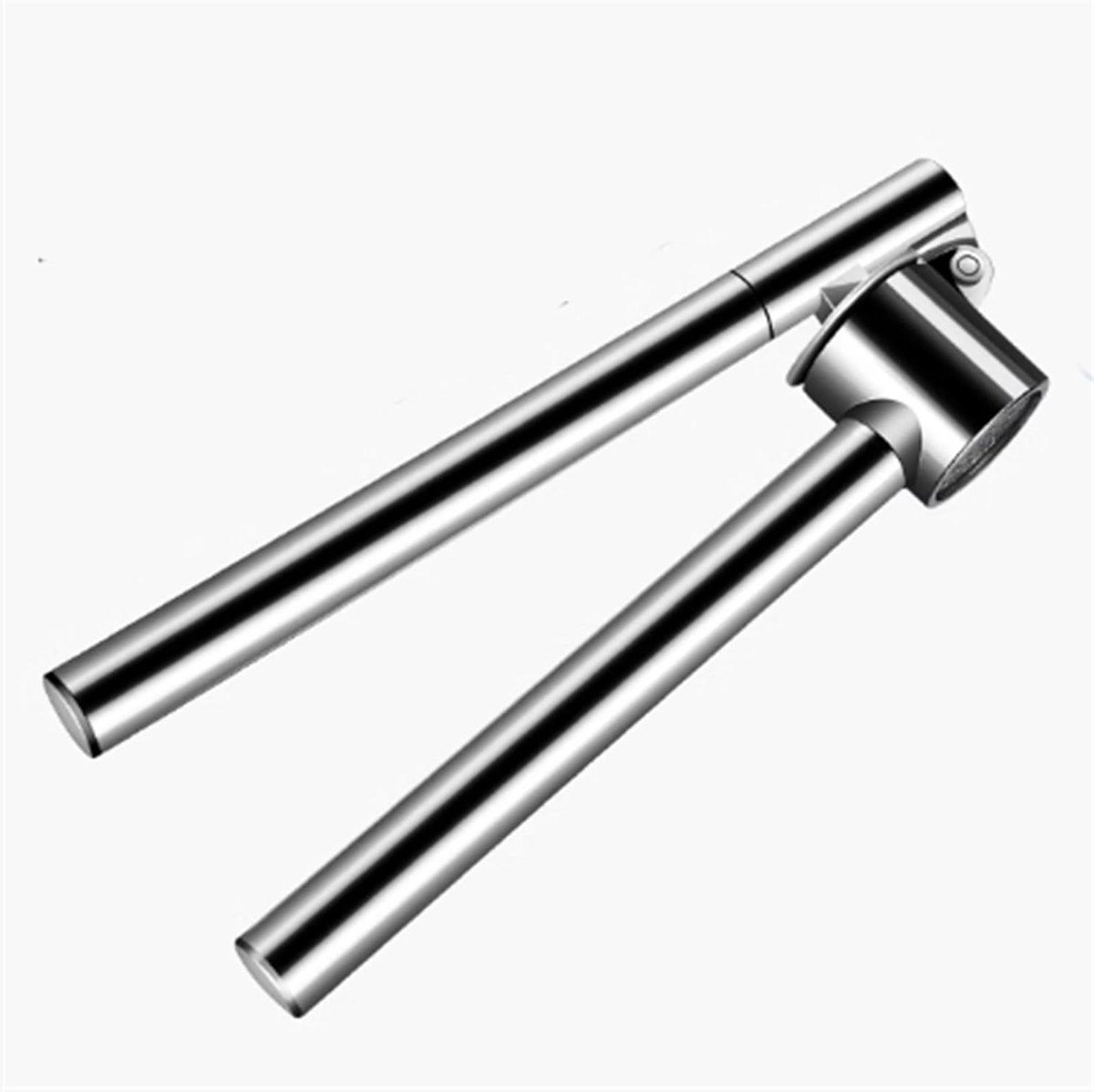 Knoflookpers - Gemberpers - Keukenwerk - 160° verspreiding - 18x5cm - Zilverkleurig
