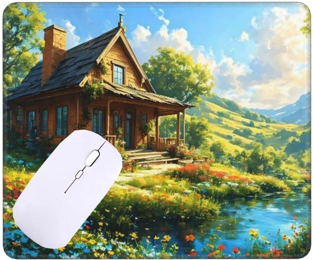 Kleine muismat - Mini bureau mat - Efficiënt werken - Waterdicht en wasbaar - 25 x 20 cm - Zwart