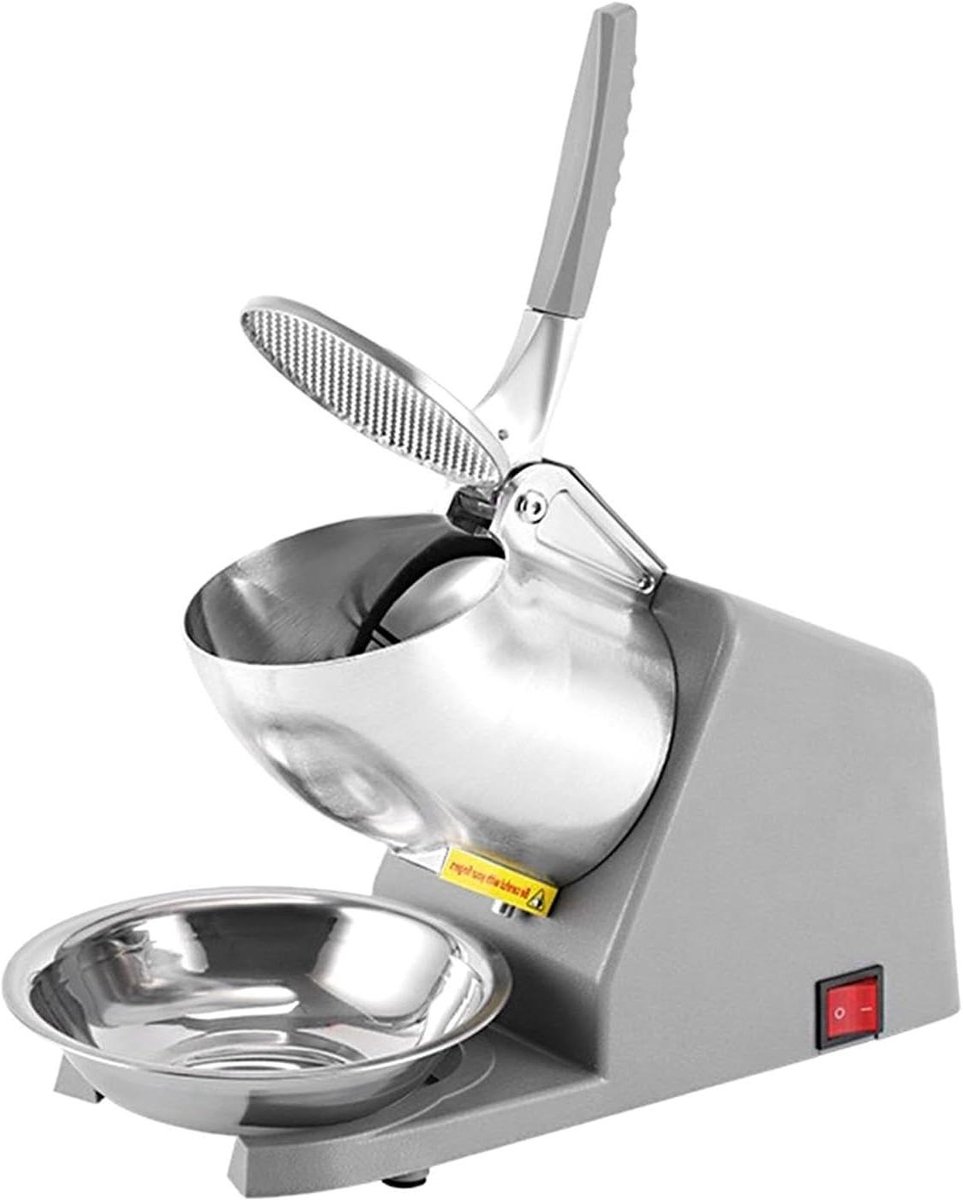 Elektrisch IJsmachine - Schaafijs Apparaat - Desserts Maken - Dubbele Messen - 65 kg/uur - Zilver