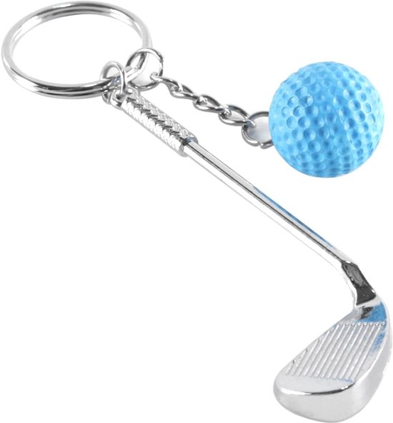 Golfbal sleutelhangers - Accessoires voor golfers - Sportaccessoire - Realistisch ontwerp - 6 stuks - Zilver met kleur — afbeelding 5
