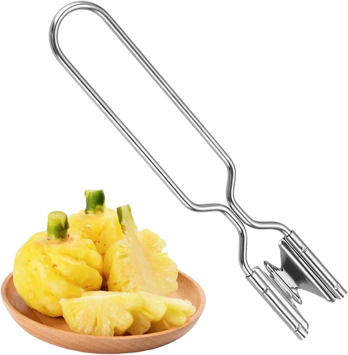 Ananas oogverwijderaar - Fruit gereedschap - Fruit bereiden - Roestvrij staal - 18.6 cm - Zilver