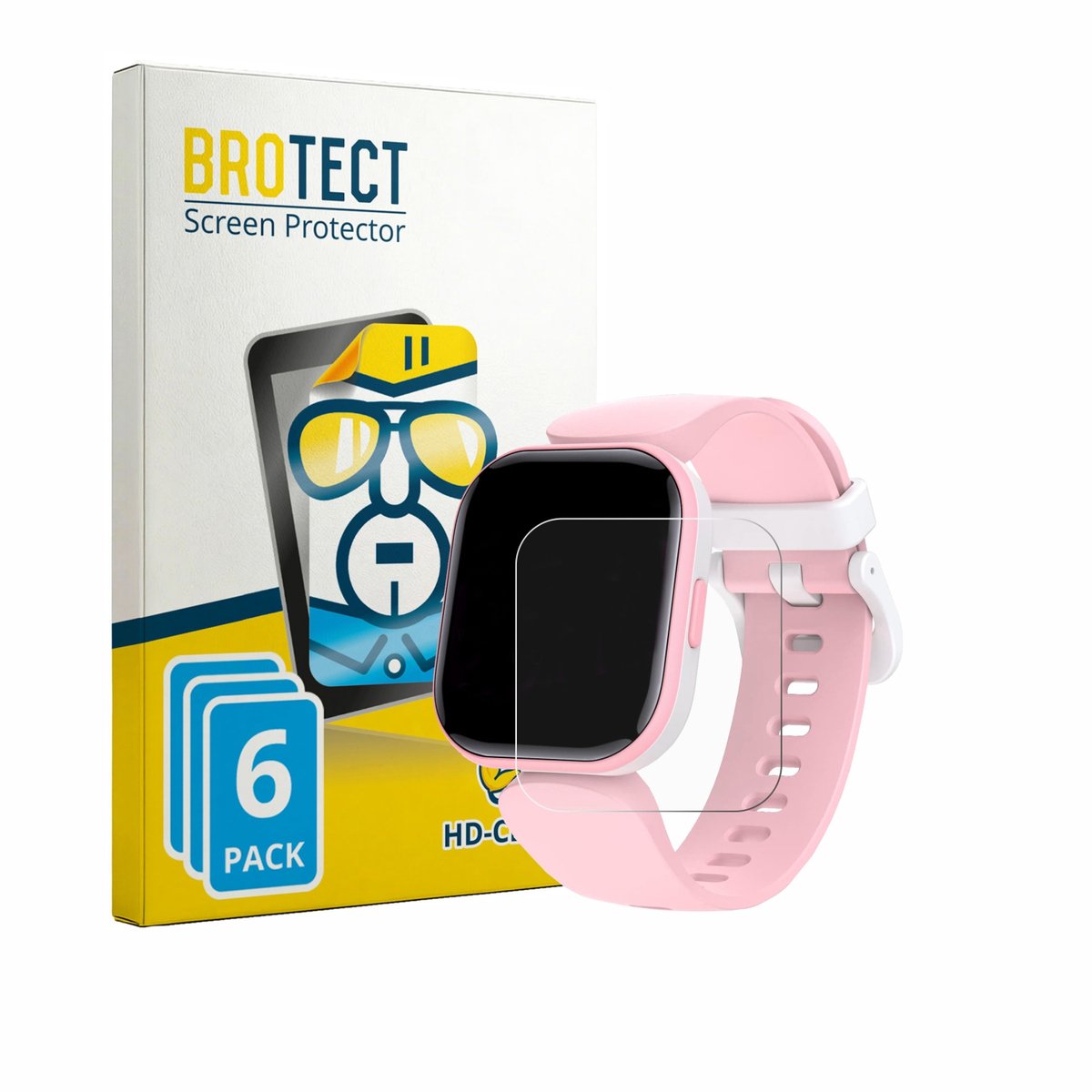 BROTECT - Screenprotector voor Dwfit H39 1.4" - Folie Beschermfolie transparant 6 Stuks