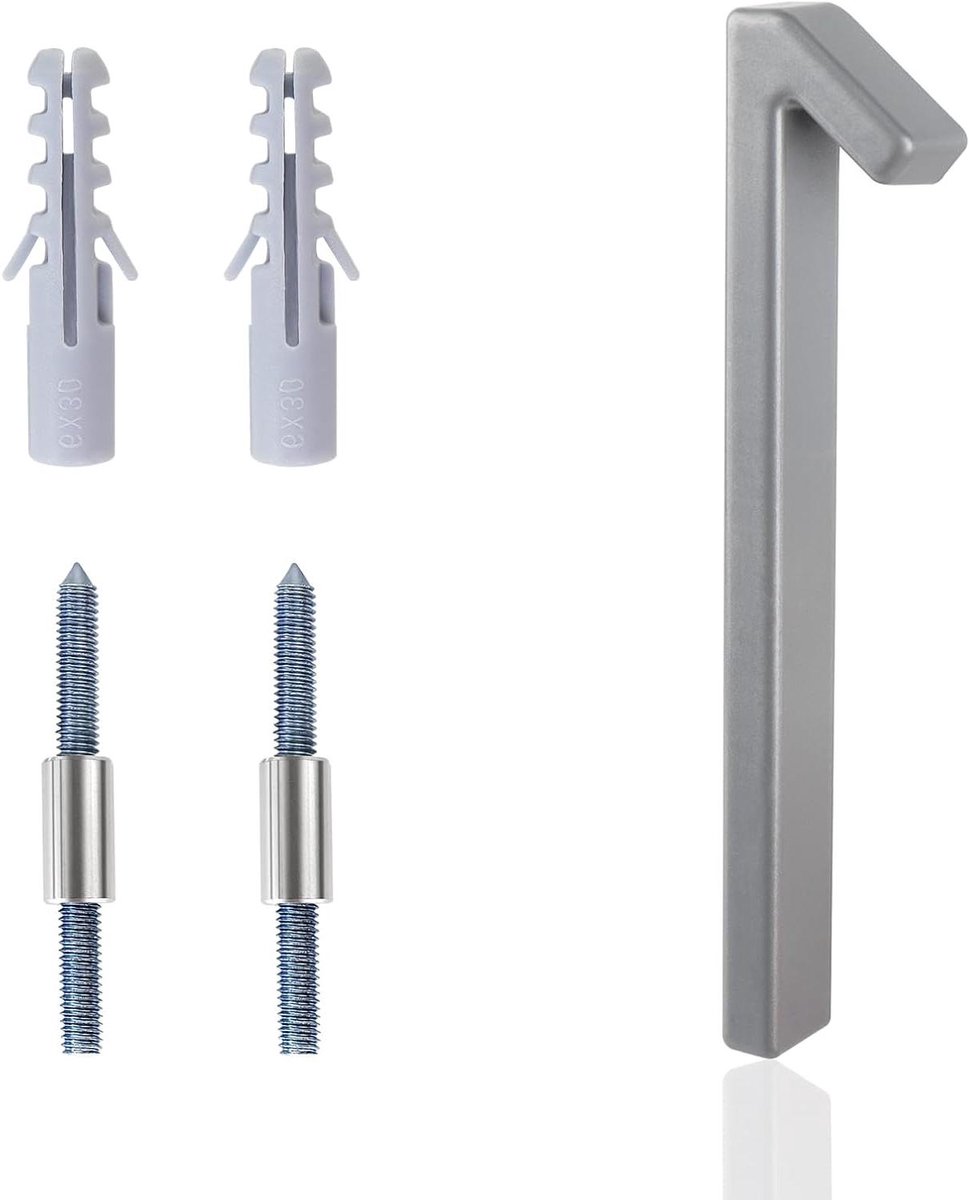 Huisnummer - Adrescijfer Metaal - Huis Identificatie - Drieweg Montage - 15 cm Hoog - Zilver