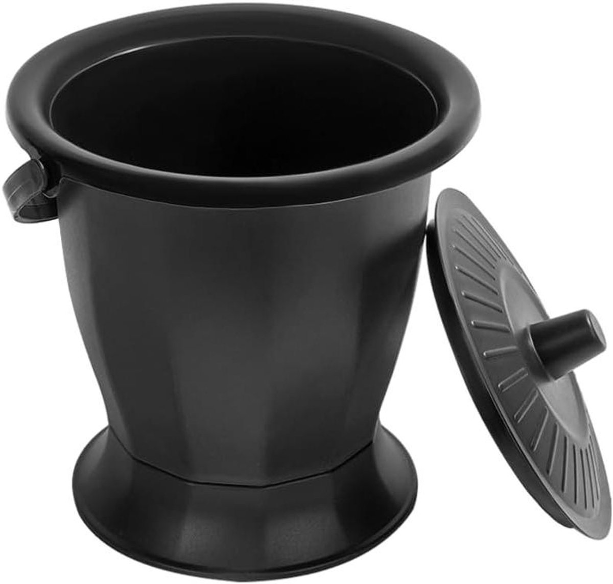 Draagbaar Toilet - Urinoir Potje - Reizen Huishouden - Afsluitbaar Deksel - 23.5 cm - Zwart