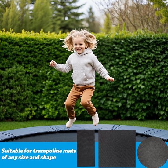 Trampoline Reparatieset - Tent Reparatie - Buiten Spelen - Zelfklevend Waterdicht - 7 Delig - Zwart Bruin — afbeelding 4