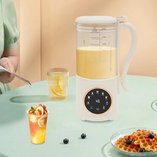 Damenzo - Sojamelkmachine - Sojamelk - Sojamelk maker - Melkmaker - Keukenmachine - Blender - 1400 ml - 16 messen van Damenzo — afbeelding 5