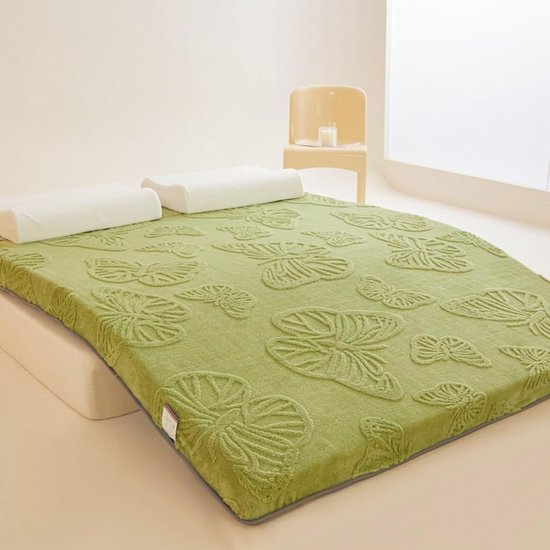 Japanse Vloermatras - Futon Matras Kamperen - Comfortabel Slapen - Vijflaags Ergonomisch Ontwerp - 80x190cm - Bruin — afbeelding 4