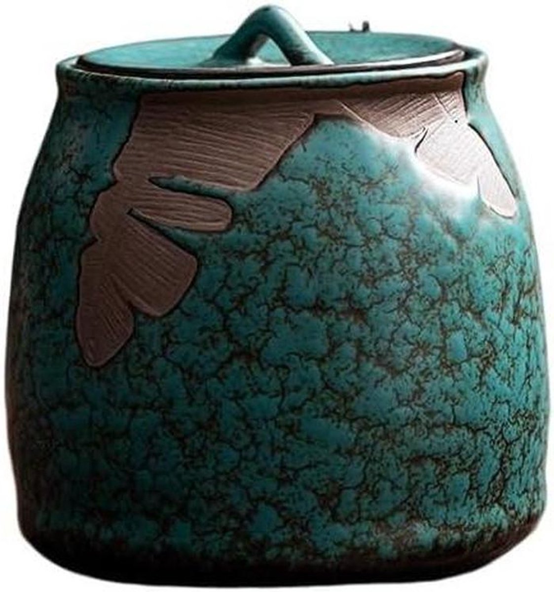 Theeblik Keramisch - Theebus Theepot - Thee bewaren - Ademende werking - 250 ml - Bruin