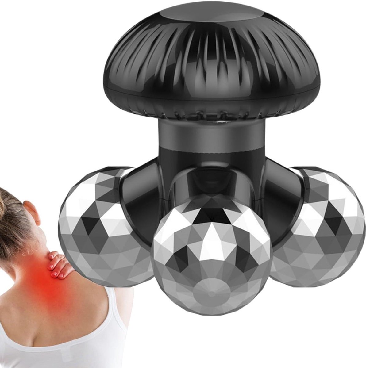 Hand Massager - Spierontspanningsapparaat - Spierpijn Verlichten - 570 Massageknoppen - 10.5 x 10.5 x 10 cm - Wit