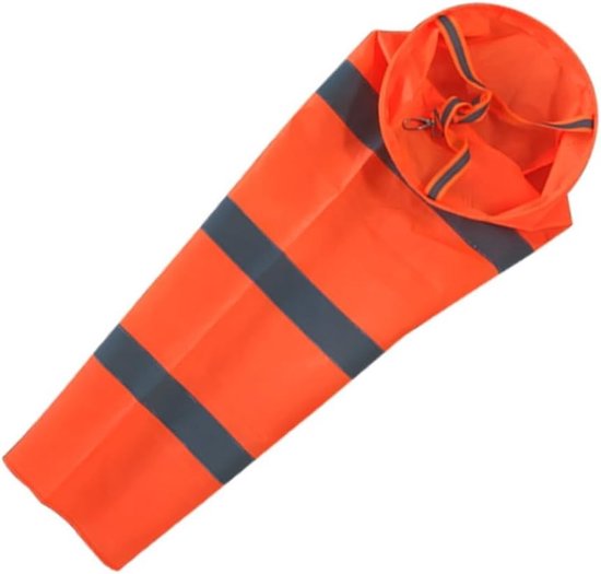 Windzak Meet Instrument - Windzak Windmeter - Windrichting Meten - Reflecterende Riem - 60 cm - Oranje Grijs — afbeelding 5